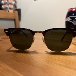 Ray Ban Polarized Clubmaster Sunglasses EUC
